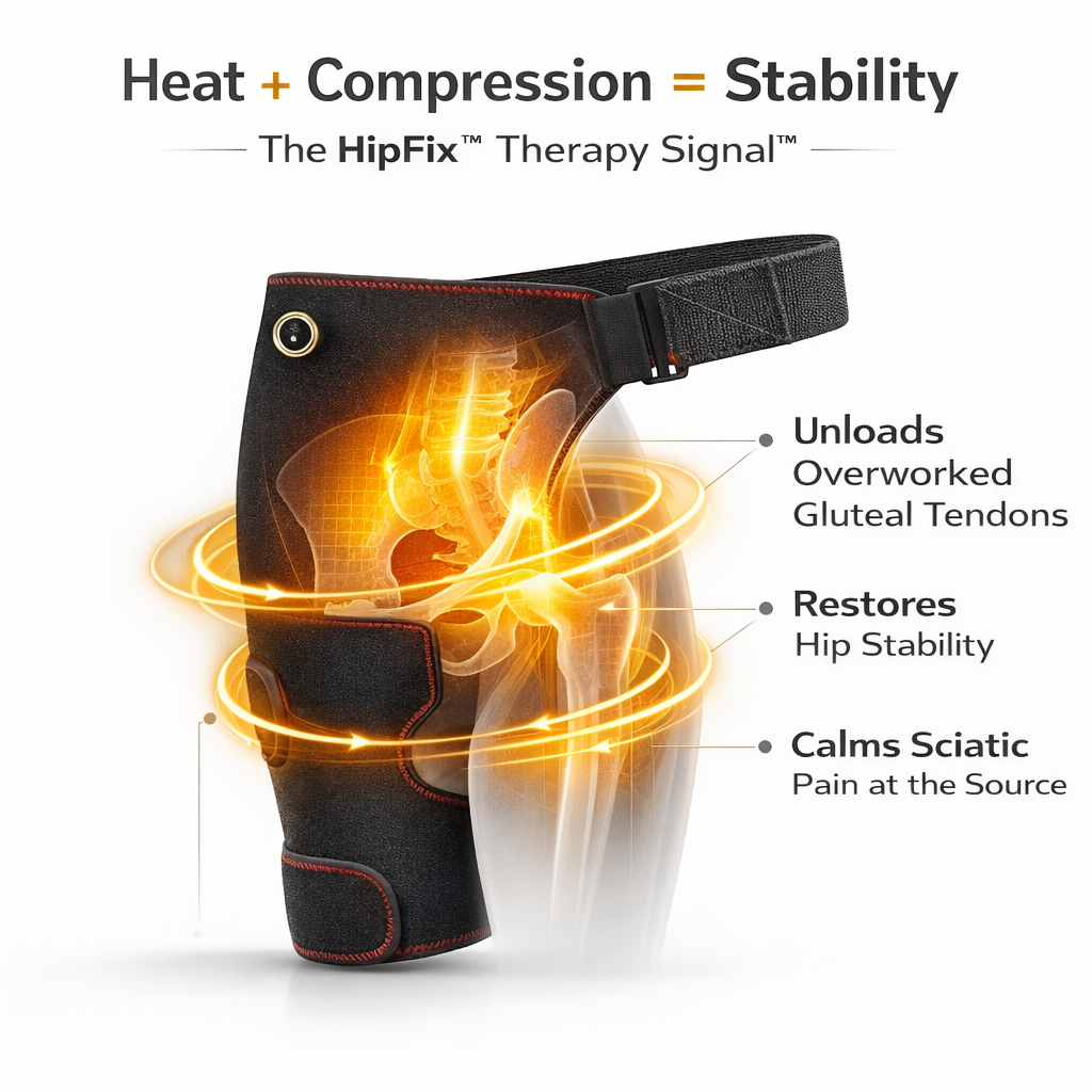 HipFix™ | 3-in-1 Therapy for Sciatica and Hip Pain: Heat, Massage, and Compression